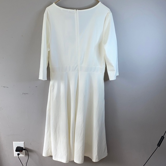Chic Cream Asymmetrical Dress - Picture 6 of 10